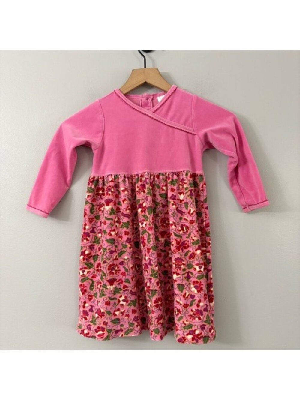 Hanna Andersson Floral Velour Dress